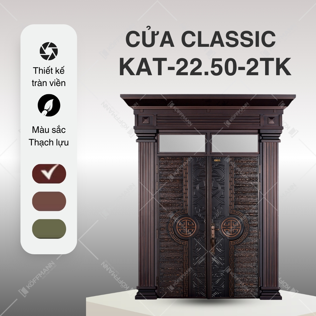 Cửa Classic KAT-22.50-2TK sở hữu thiết kế tràn viền tinh tế