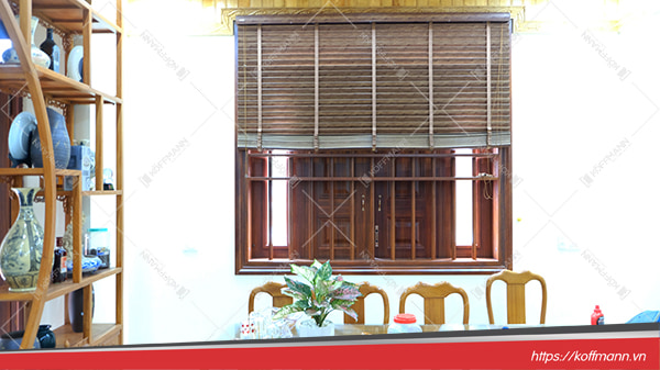 công trình cửa sổ bằng thép vân gỗ tại Thái Nguyên