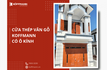 Mở không gian sống với cửa thép vân gỗ Koffmann kết hợp ô kính