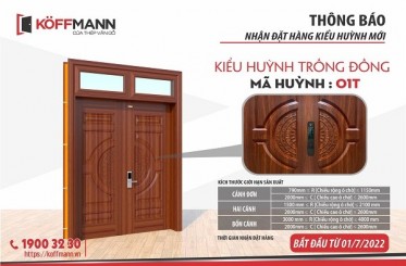 [HOT] Koffmann ra mắt cửa thép vân gỗ huỳnh Trống Đồng