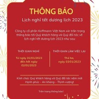 Công ty cổ phần Koffmann Việt Nam thông báo lịch nghỉ Tết Dương lịch 2023 