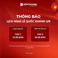 KOFFMANN - THÔNG BÁO LỊCH NGHỈ LỄ QUỐC KHÁNH 02/09 