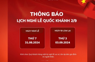 KOFFMANN - THÔNG BÁO LỊCH NGHỈ LỄ QUỐC KHÁNH 02/09 