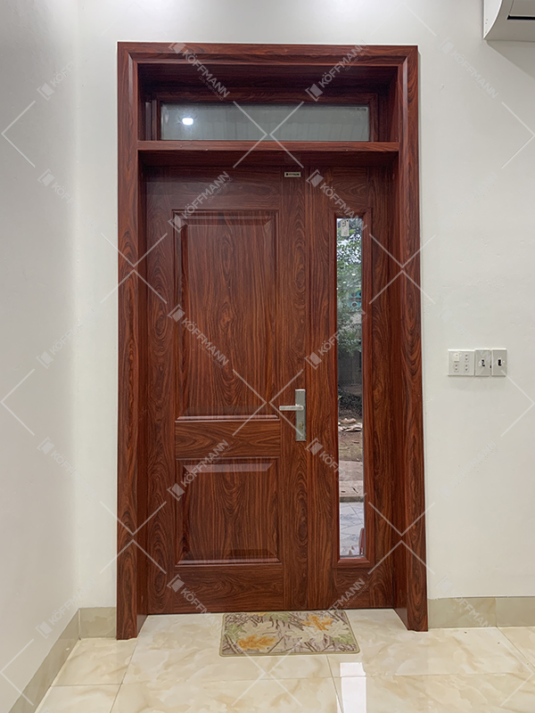 cánh cửa nhà cấp 4 bằng  vân gỗ đẹp 