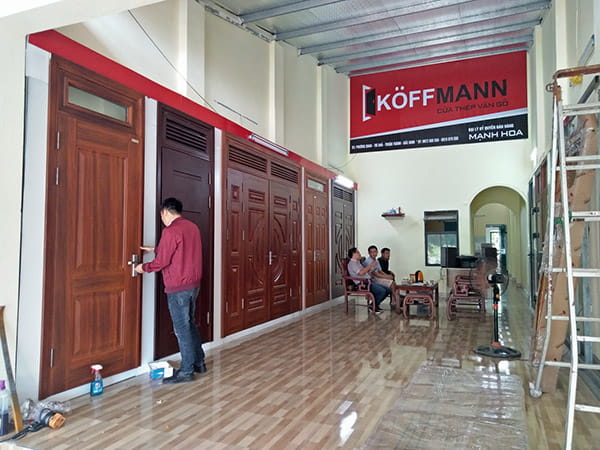 Koffmann khai trương đại lý cửa thép vân gỗ cấp 2 tại Bắc Ninh