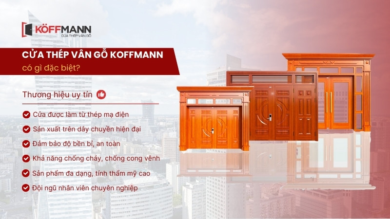 Koffmann - Thương hiệu cửa thép vân gỗ quốc dân