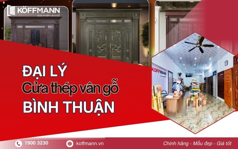 Đại lý cửa thép vân gỗ tại Bình Thuận