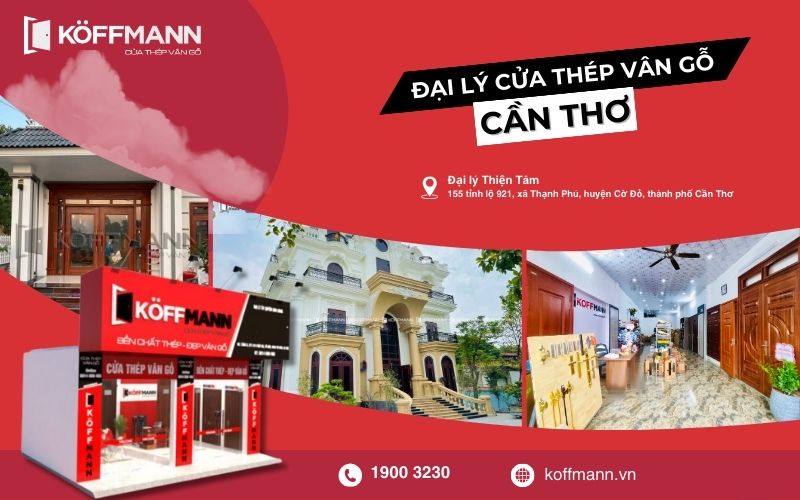 Đại lý cửa thép vân gỗ tại Cần Thơ