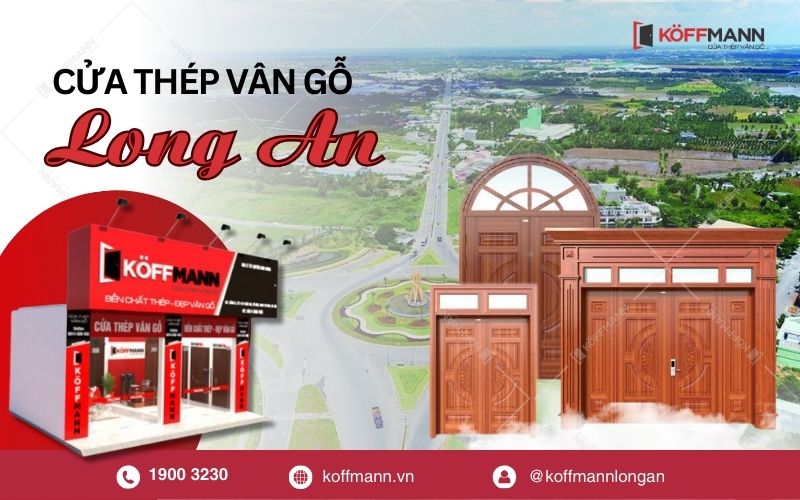 Đại lý cửa thép vân gỗ tại Long An