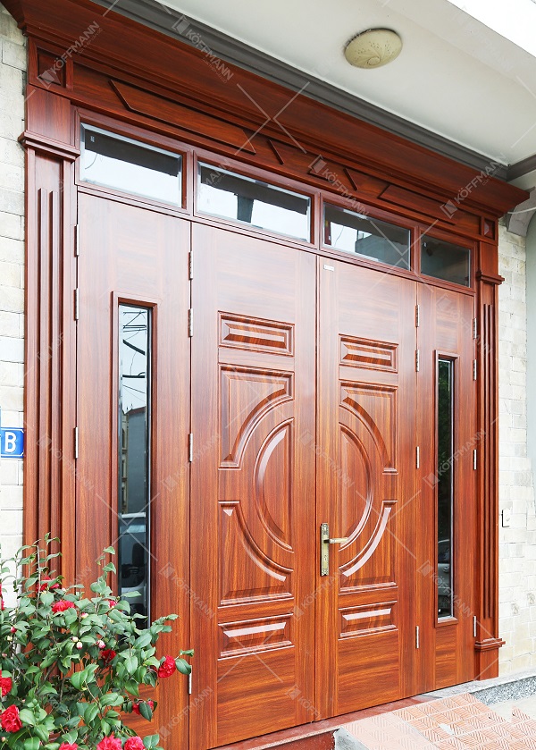 công trình cửa thép vân gỗ Luxury ở Thái Bình được Koffmann thi công