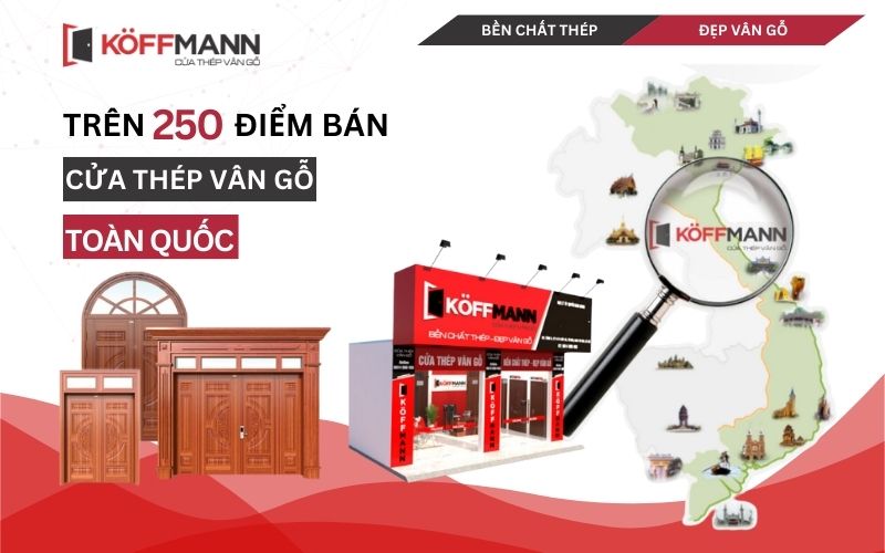 Koffmann đã xây dựng mạng lưới gồm hơn 250 đại lý cửa thép vân gỗ từ Bắc vào Nam