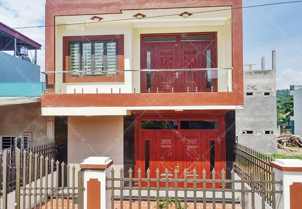 cánh cửa thép kính cường lực 4 cánh đẹp