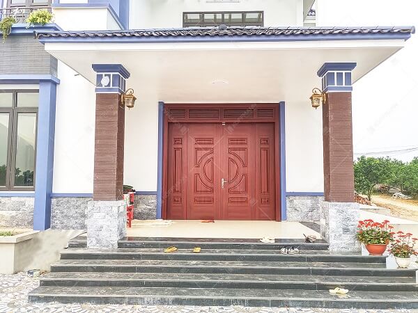  mẫu cửa chính 4 cánh lệch