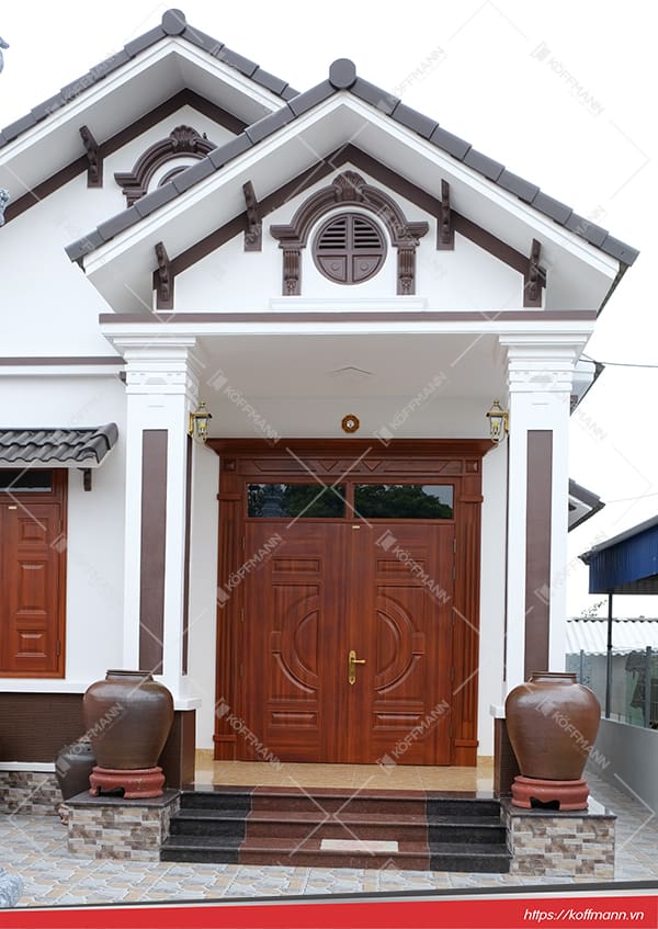 cánh cửa thép vân gỗ Luxury KL-22.01-2TK