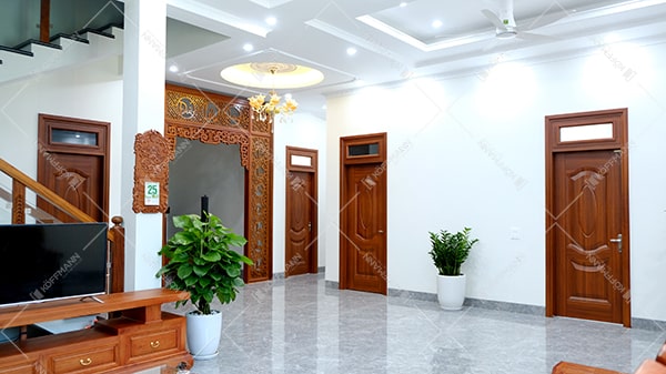 Sản phẩm cửa thép giả vân gỗ 1 cánh KG-1.07-TK