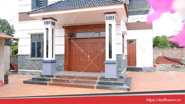 mẫu cửa cửa thép vân gỗ Luxury KL-41.01.03-4TK