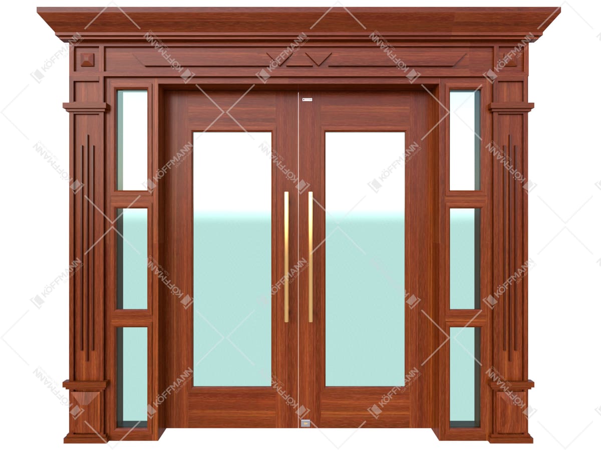 Cửa thép vân gỗ Luxury KLT-2VK