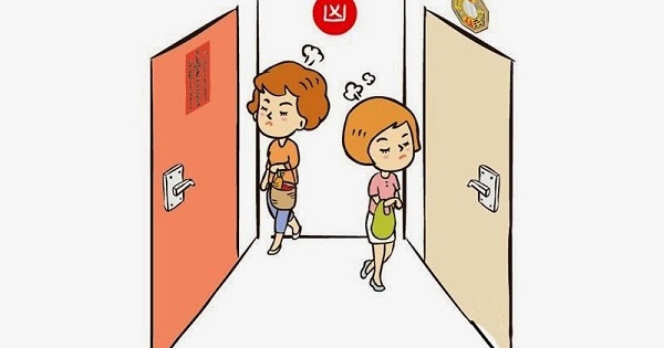 Cửa phòng ngủ đối diện nhau