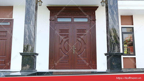 cửa thép vân gỗ Luxury KL-22.01-2TK đẹp