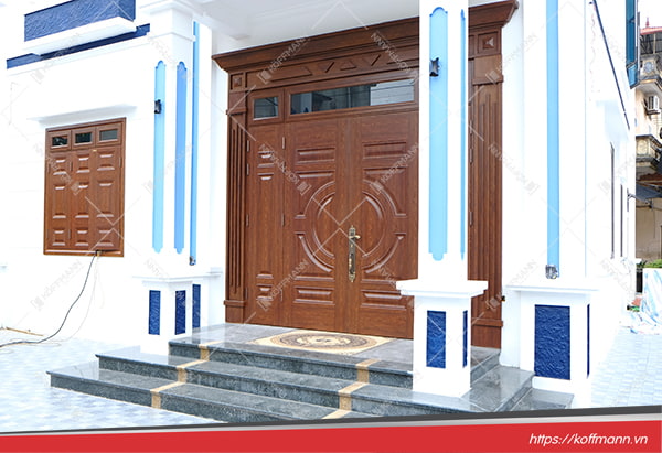 cửa thép vân gỗ Luxury KL-41.01.03-4TK đẹp