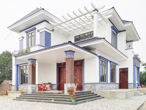 Công trình&nbsp;cửa vân gỗ đẹp được Koffmann thi công