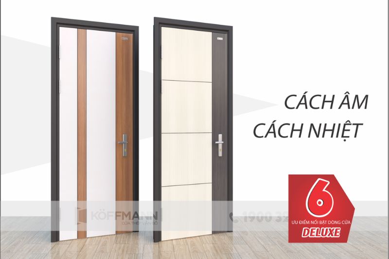 Cửa chung cư thép vân gỗ có khả năng cách âm và cách nhiệt