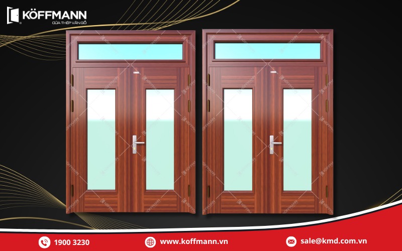 Cửa thép vân gỗ KG-22.K.K-1TK