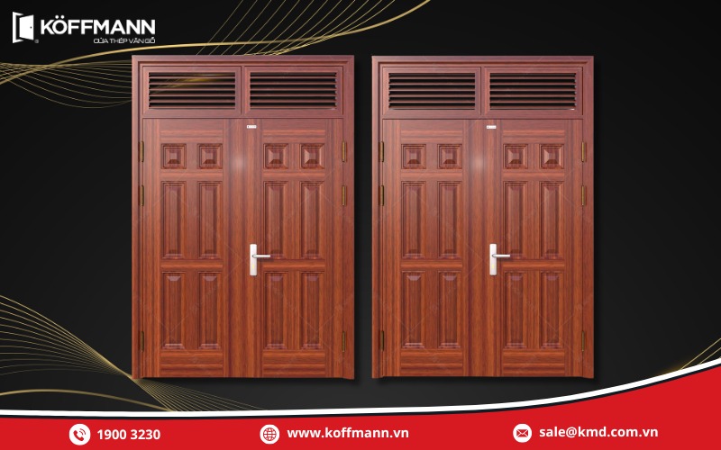 Cửa thép vân gỗ KG-22.04.04-2NC