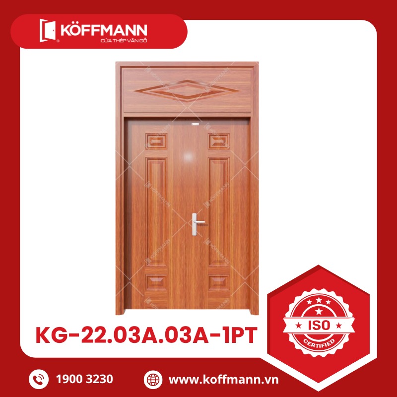 Cửa thép vân gỗ KG-22.03A.03A-1PT 