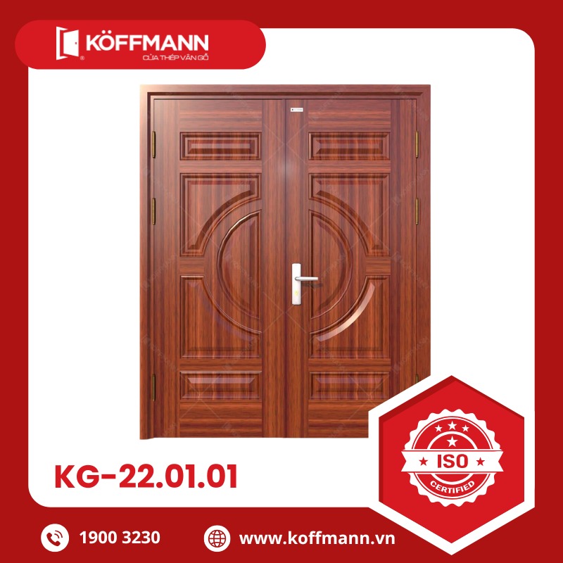 Cửa thép vân gỗ KG-22.01.01