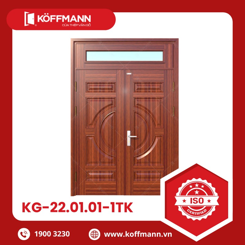 Cửa thép vân gỗ KG-22.01.01-1TK