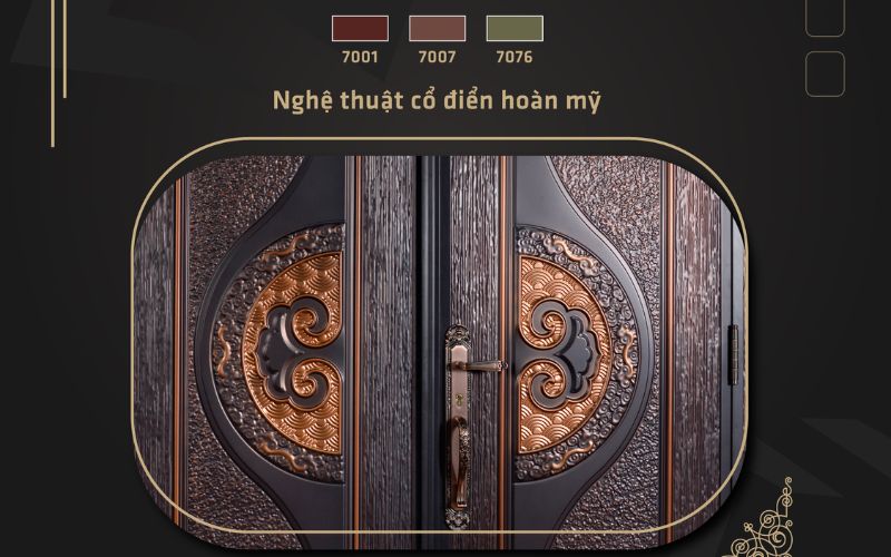 Cửa Classic KAT-1.51 đa dạng màu sắc phù hợp mệnh của gia chủ