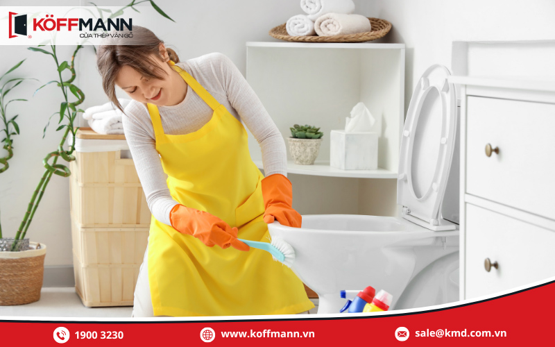 Dọn dẹp nhà vệ sinh, nhà tắm