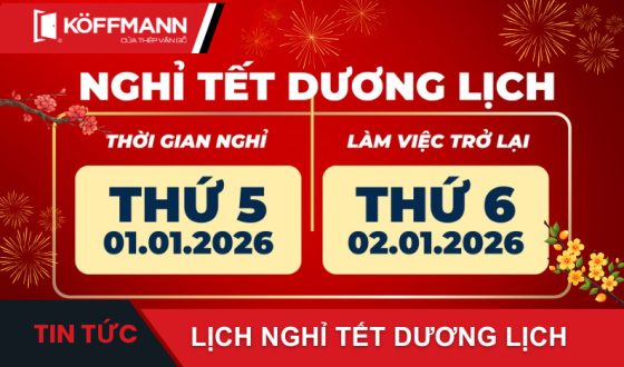 Koffmann Thông Báo Lịch Nghỉ Tết Dương Lịch Năm 2026