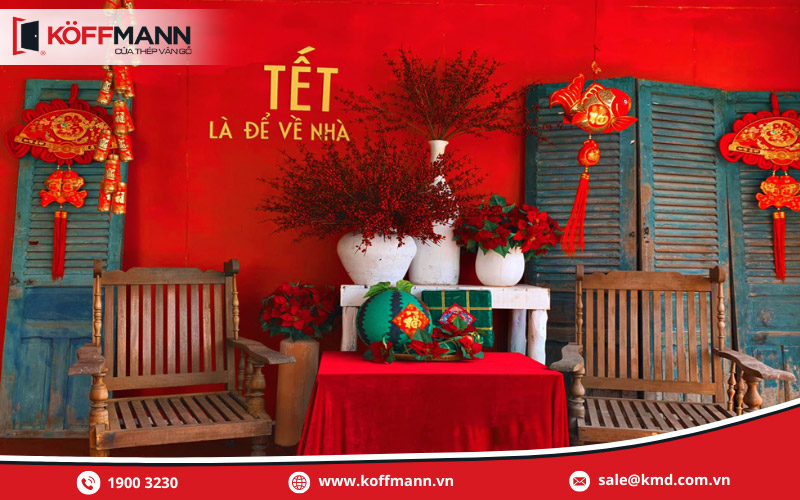 Trang trí tường nhà ngày Tết