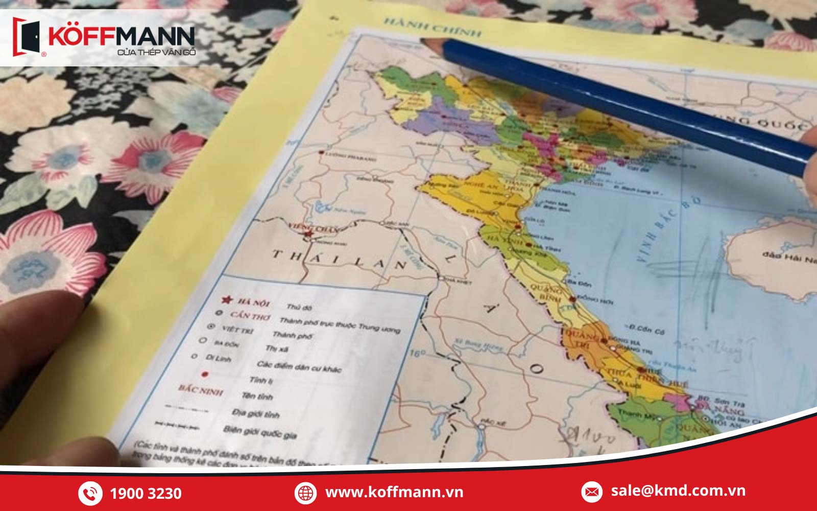 Xác định 4 hướng Đông Tây Nam Bắc trên bản đồ